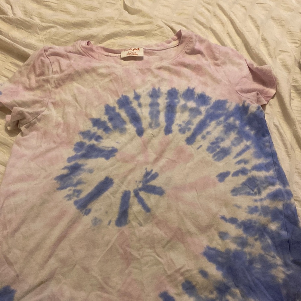 Girls tie die pink and purple tee shirt